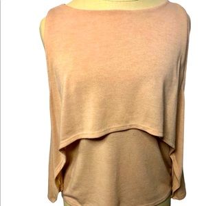 johnnybecca light peach layered Womens top sleeveless Size Small